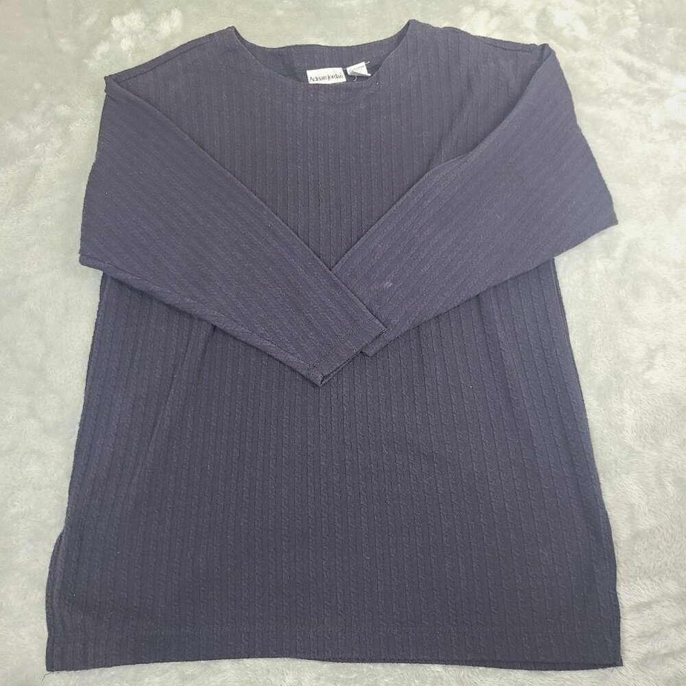 Adrian Jordan Vintage Sweater Shirt Size‎ 14/16 Polyester Blend Black